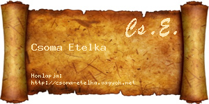 Csoma Etelka névjegykártya